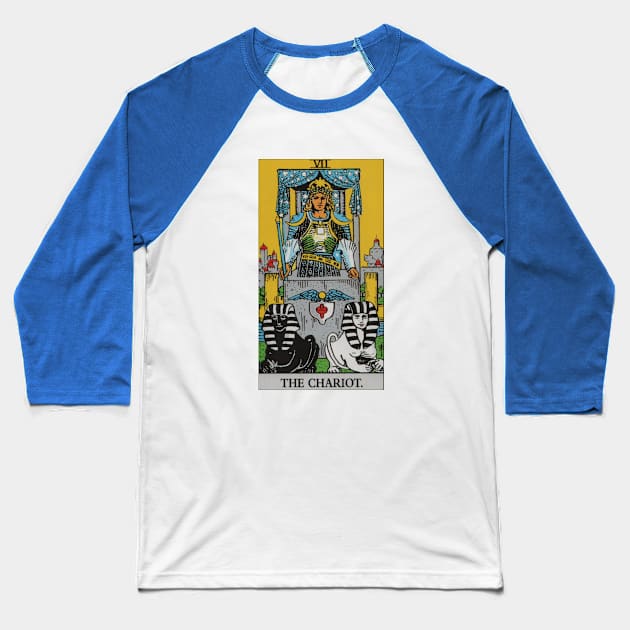 The Chariot Tarot Card Baseball T-Shirt by Star Scrunch